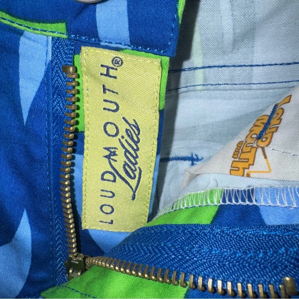 Loudmouth Vibrant Blue and Green Ladies Pants - Picture 6 of 9